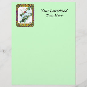 Papier Colibris et Fleurs #4