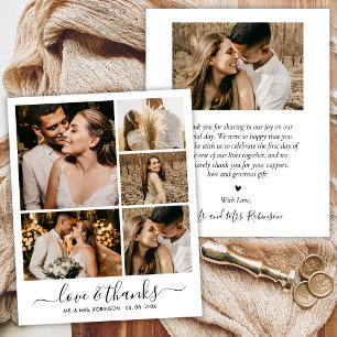 Papier Collage de photos Amour et Remerciements Mariage R