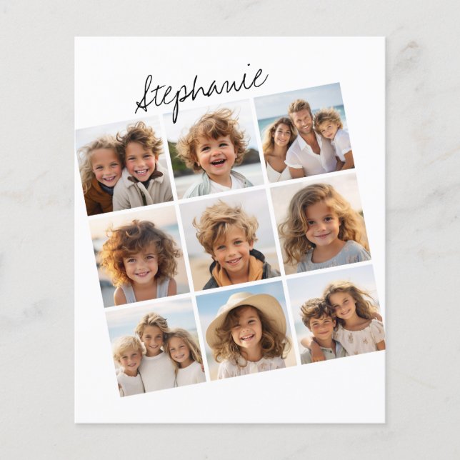 Papier Collage photo de 9 Carrés - noir et blanc (Devant)