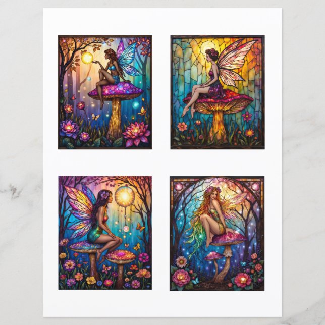 Papier Collage pour Journal de Bord de Fée en Dent (Devant)