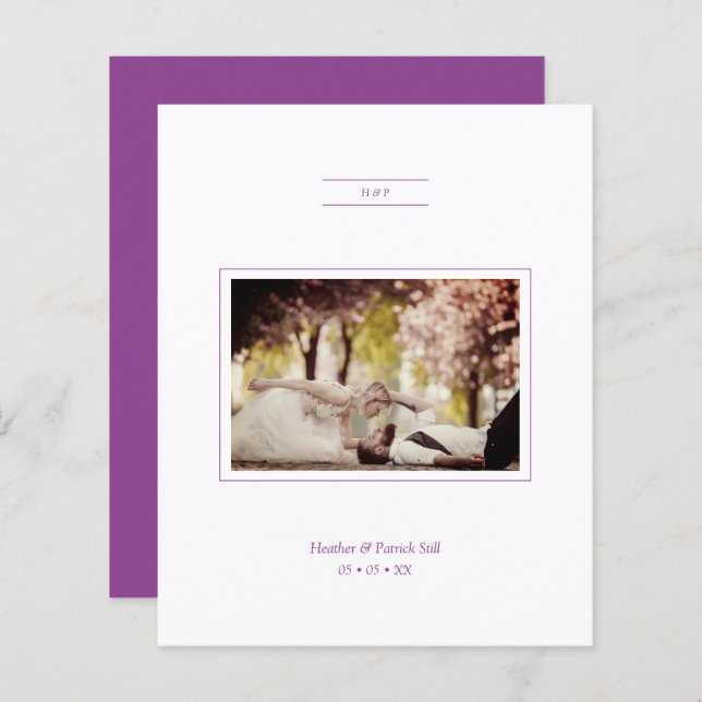 Papier Collecte de photos du Mariage budgétaire Beaucoup  (Devant / Derrière)