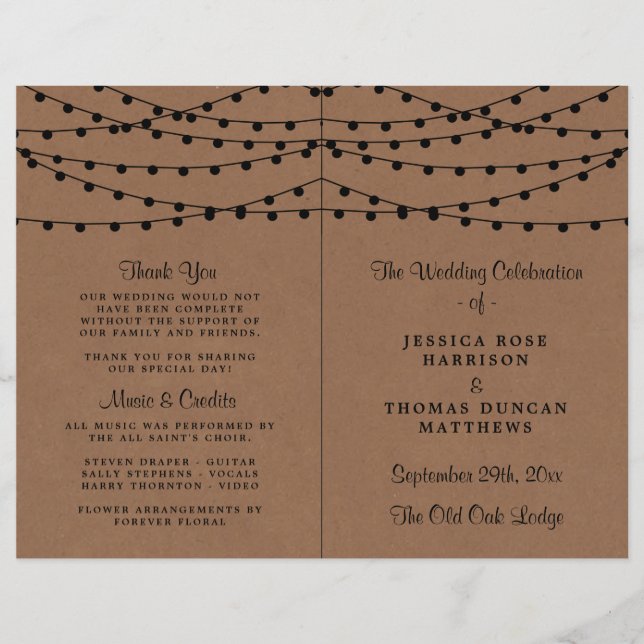 Papier Collection de Mariages Rustic Kraft (Devant)