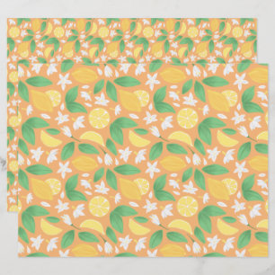 Papier Collection de Motifs de paniers de fruits - Citron