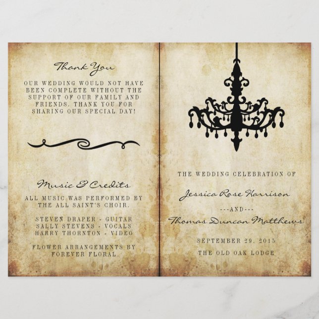 Papier Collection Mariage de lustres Vintages (Devant)