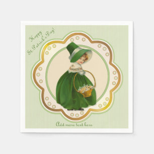 Papier Colleen irlandaise et serviettes en panier