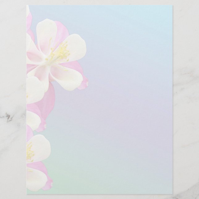 Papier Colonne rose et blanc (Devant)