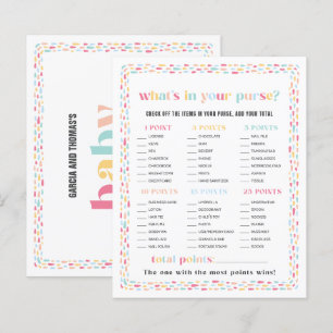 Papier Coloré Pastel Twins Baby shower Jeu de bourse