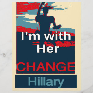 Papier Colorful 2016 Je suis avec son vote pour Hillary U