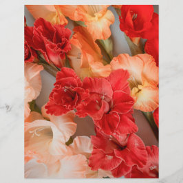 Papier Colorful Gladiolus Flowers Scrapbook Paper