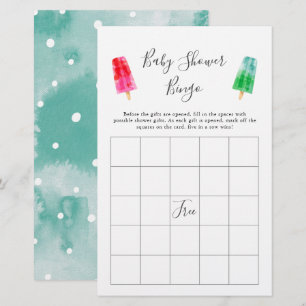 Papier Colorful Popsicle Baby shower Bingo Jeu