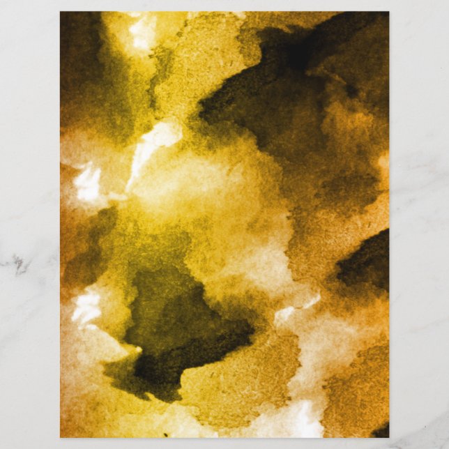 Papier Coloris d'aquarelle jaune doux scrapbook pastel (Devant)