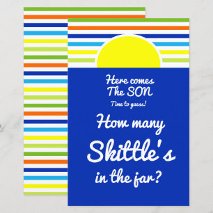 Papier Combien dans le Jeu Baby shower Jar