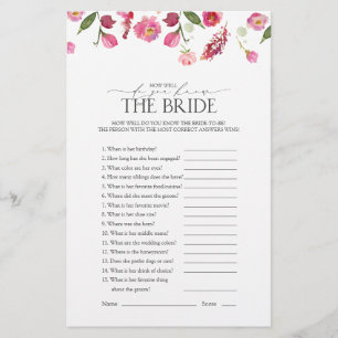 Papier Comment Bien Êtes-Vous La Mariée Fête des mariées