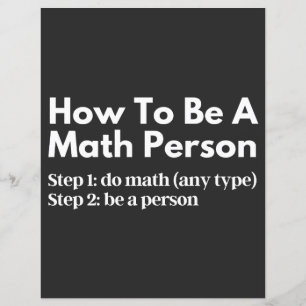 Papier Comment être une personne mathématique