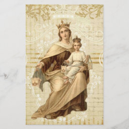 Papier Communion spirituelle religieuse catholique Marie