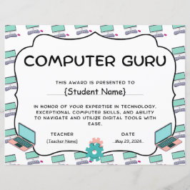 Papier Computer Guru Student Recognition Award