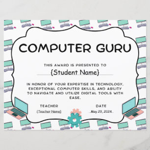 Papier Computer Guru Student Recognition Award