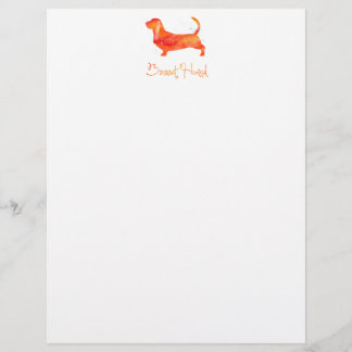 Papier Conception de l'aquarelle Basset Hound