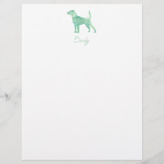 Papier Conception de l'aquarelle beagle