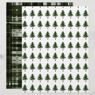 Papier Conception de l'arbre plaid vert Double Hunter