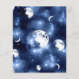 Papier Conception de lunes et d'étoiles de ciel bleu de g