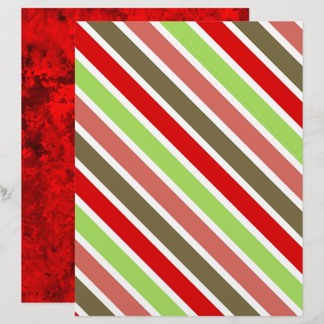 Papier Conception de Noël à deux faces 2 (Devant / Derrière)