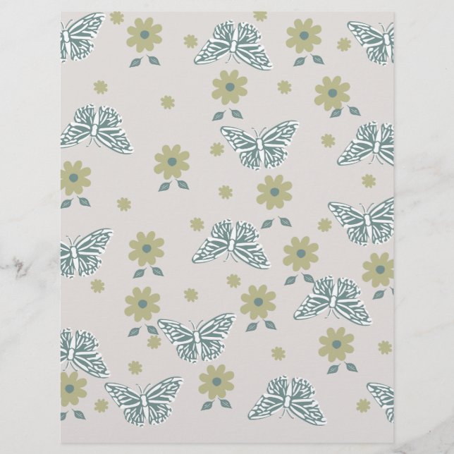 Papier Conception de papillon vert  (Devant)