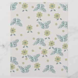 Papier Conception Papillon Vert 