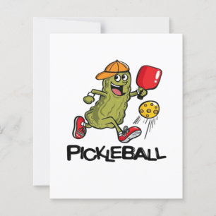 Papier Concombre Drôle Jouant Pickleball