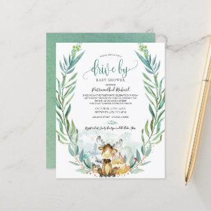 Papier Conduite Woodland Par Baby shower Budget Invitatio