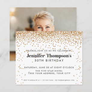 Papier Confetti d'or moderne Parties scintillant 50e anni