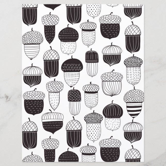 Papier Conflit de Doodle motif d'automne (Devant)