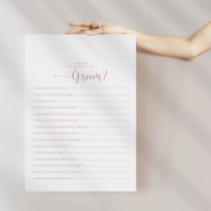 Papier Connaissez-vous bien le jeu de Fête des mariées Gr
