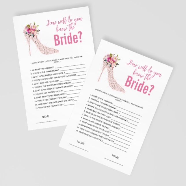 Papier Connaissez-vous bien le jeu de la Fête des mariées (Créateur téléchargé)