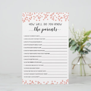 Papier Connaissez-vous bien le jeu de la fête des Parents