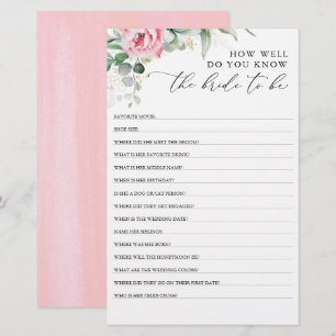 Papier Connaissez-Vous Bien L'Épouse Pour Être Fête des m