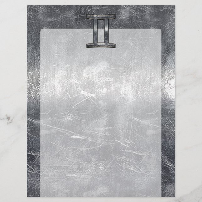 Papier Connexion Gemini Zodiac style acier industriel (Devant)