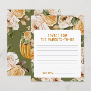 Papier Conseil Aquarelle Floral Automne Baby showers Jeux