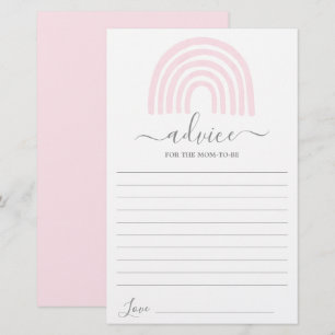 Papier Conseil Arc-en-ciel rose pour la maman à être cart