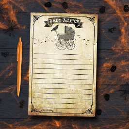 Papier Conseil Baby shower Halloween vintage Stroller