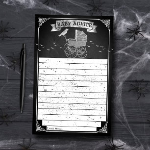 Papier Conseil Baby shower Halloween vintage Stroller