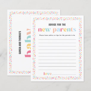 Papier Conseil Baby shower Pastel Twins Coloré