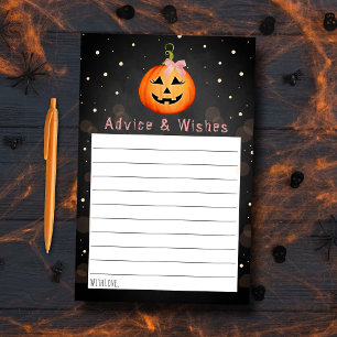 Papier Conseil Baby shower pour Halloween Little Citrouil