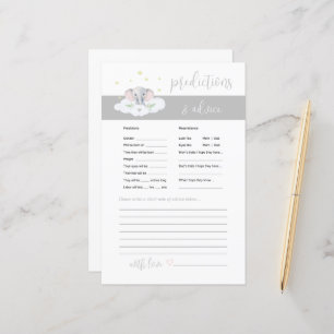 Papier Conseil bébé éléphant et prédictions Game Grey