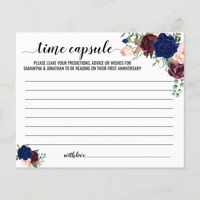 Papier Conseil capsule temps couple douche anglais espagn (Devant)
