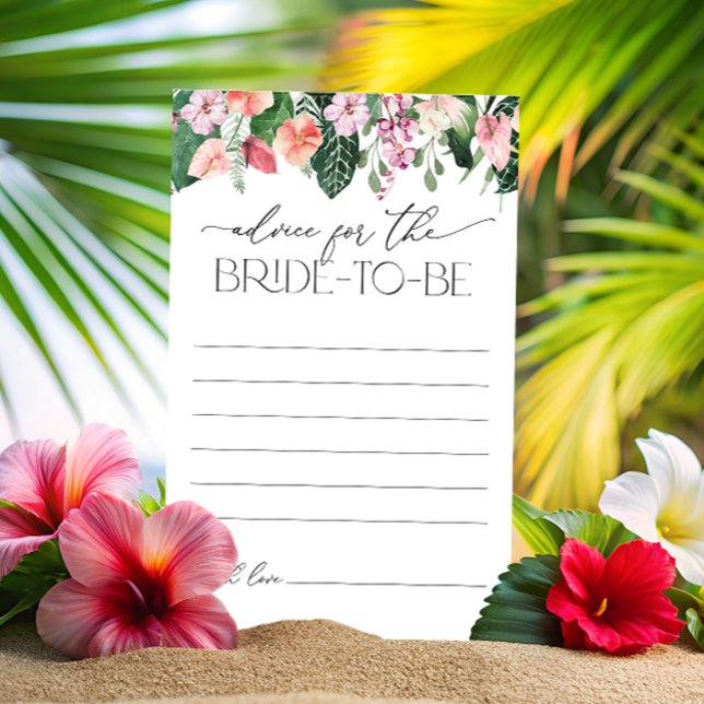 Papier Conseil de Fête des mariées florale tropicale pour (Créateur téléchargé)