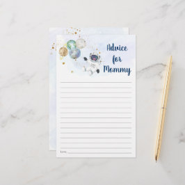 Papier Conseil de l'astronaute Blue Gold Space Baby showe