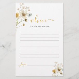 Papier Conseil de printemps du fleur sauvage pour la mari