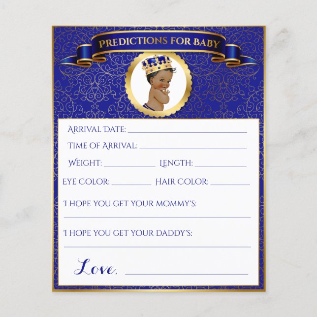 Papier Conseil des Prince Africains Américains Bleu (Devant)