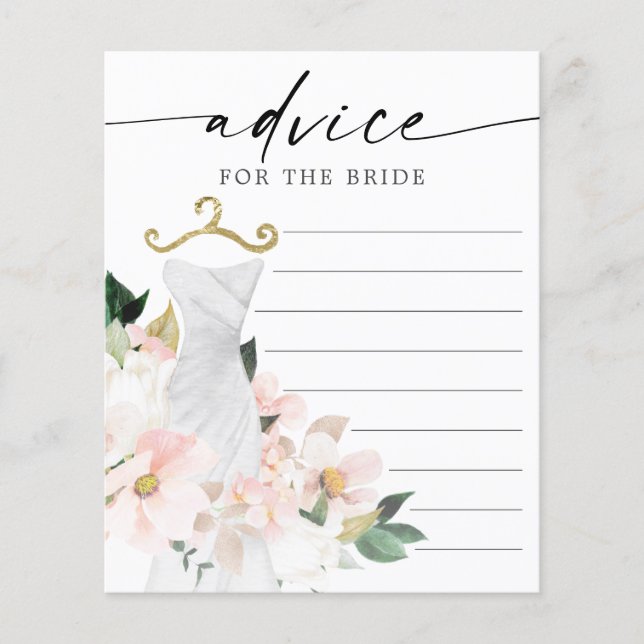 Papier Conseil Élégant De Blush Pour La Mariée (Devant)